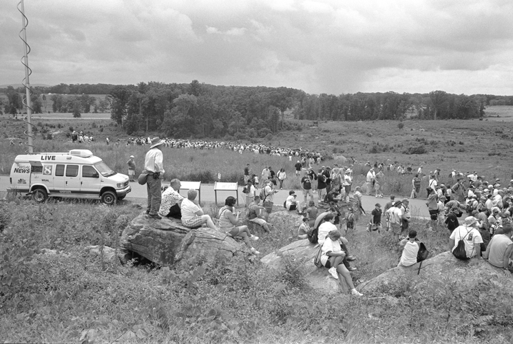 Pilgrimage to Little Round Top on the 150th anniversary of the battle. Photograph by David Wharton, July 2, 2013.