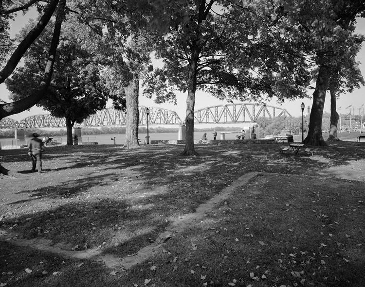 Audubon Mill Park and the Ohio River in Henderson, Kentucky, where the Audubons next lived (2012).