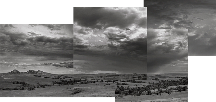 The Three Buttes west of Sydney, Montana (2012).