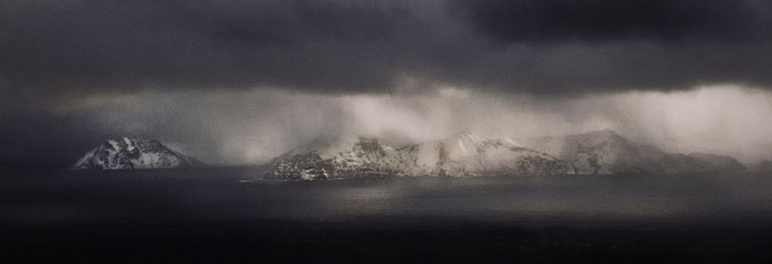 Author's first view of the Aleutian Islands, Akutan, Alaska.