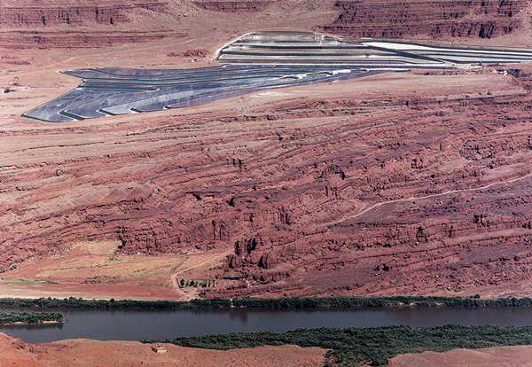 Potash Evaporation Ponds, near the Colorado River and Canyonlands National Park, Moab, Utah