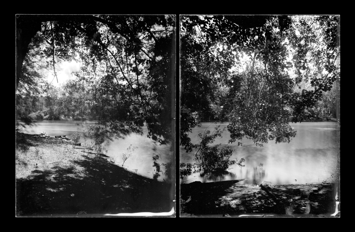 Trinley Park, Linfield, Pennsylvania (diptych), Schuylkill River, 2013