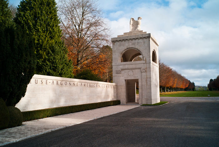 The western gates of the Meuse-Argonne Cemetery in Romagne-sous-Montfaucon, France. 