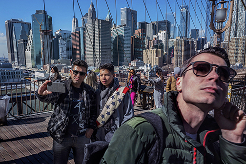 View of Lower Manhattan from the Brooklyn Bridge, New York City, NY (2018).