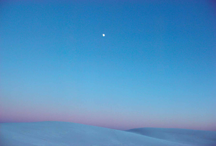 Moon, White Sands, New Mexico, 1975.