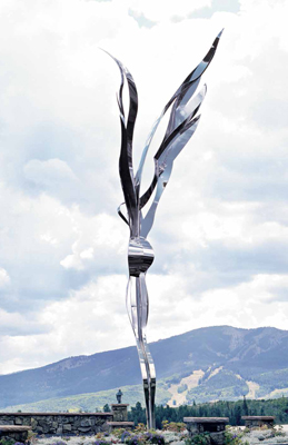 Grace, 1991, stainless steel, 34 ft. tall, Lois Pope, Snowmass, CO