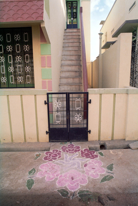 A stylized diagram derived from pattern books, Madurai, Tamil Nadu, 1986.