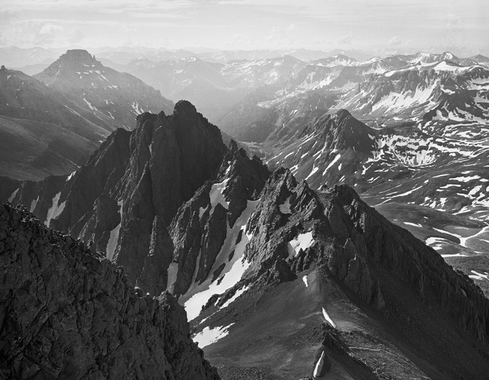 View from Mount Sneffels, San Juan Natonal Forest, Colorado, 1999.  (© William Sutton)