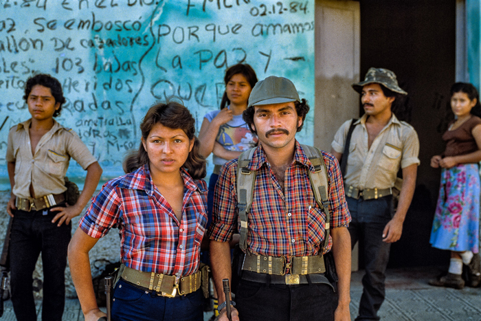 A guerrilla couple celebrates the New Year, Tenancingo, Cuscatlán Department, El Salvador, January 1985.