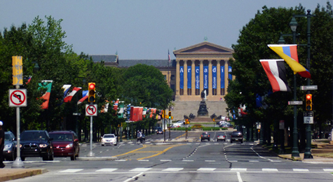 Art Museum from Benjamin Franklin Parkway