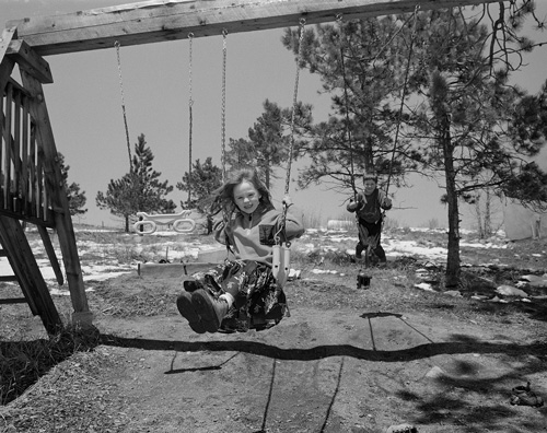 Jaime on a swing, 2001